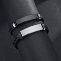 Nox – Midnight Weave Schwarz-Silbernes Geflochtenes Armband