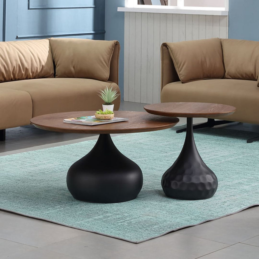 Aura – Skulpturalt Soffbord i Naturträ